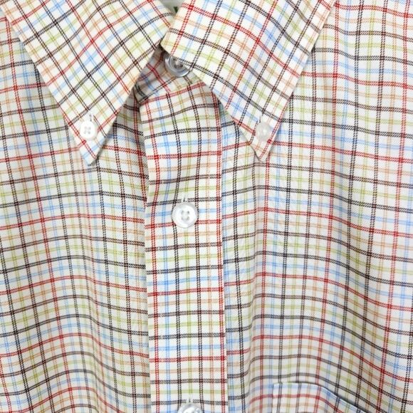 Vintage Orvis Mens Long Sleeve Plaid Pattern Button Down Shirt Size Large - Picture 4 of 5
